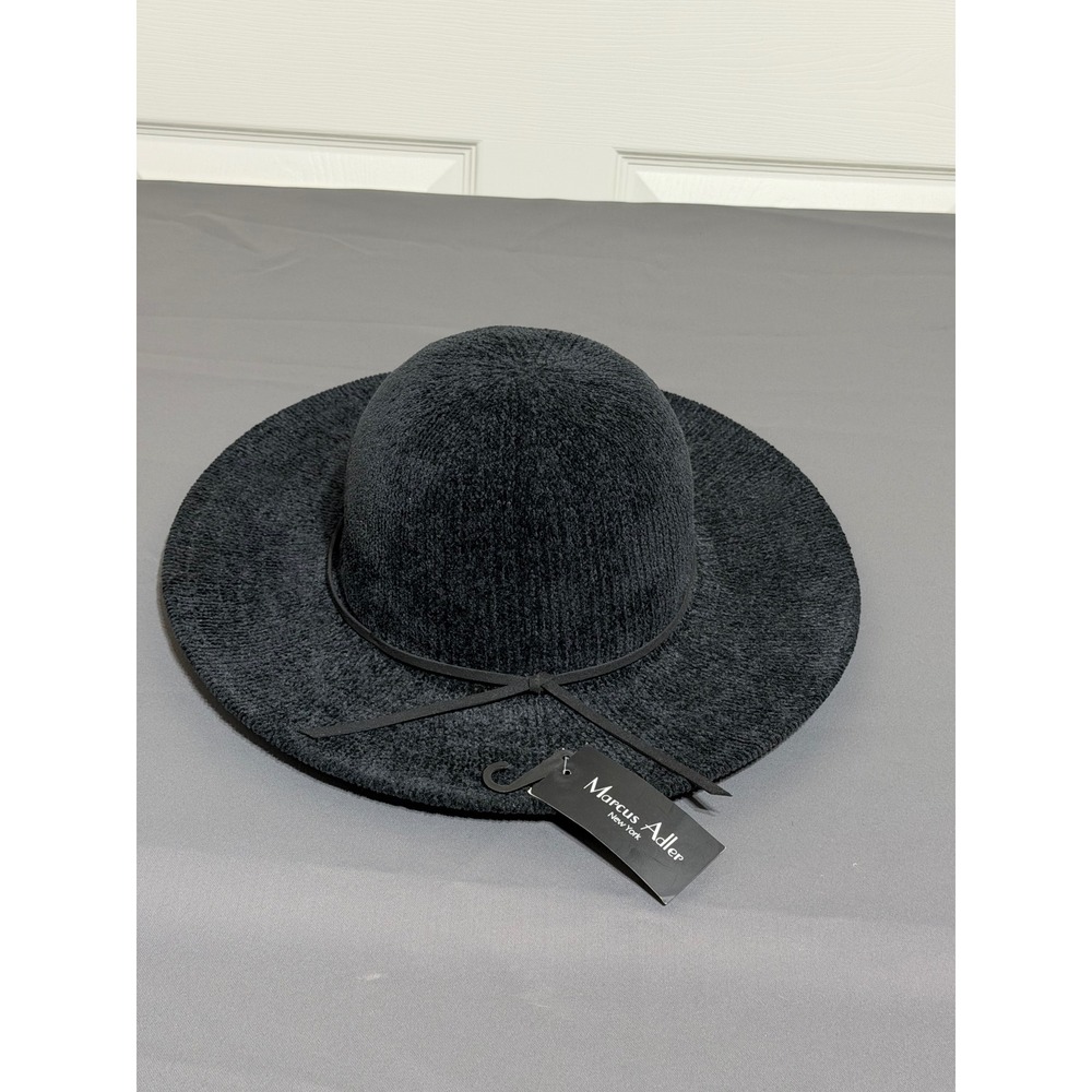 Marcus Adler New York Black Wide Brim Knit Sun Hat H0437BLK One Size NWT